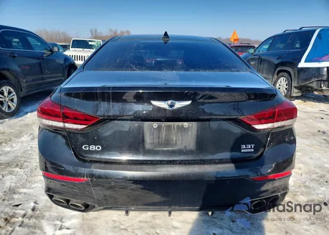 2018 Genesis G80 Sport z USA, uszkodzony, nr VIN KMHGN4JB5JU233773